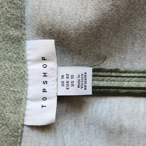 Brand New Topshop Light Green Jacket-Size 10​​​​​​​ - Picture 3 of 4